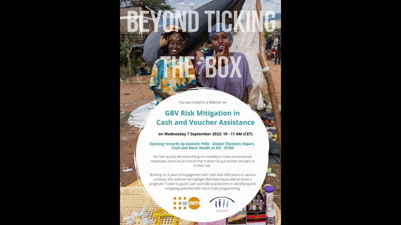 Webinar: Launch of the GBV Risk Mitigation in Cash and Voucher Assistance Toolkit