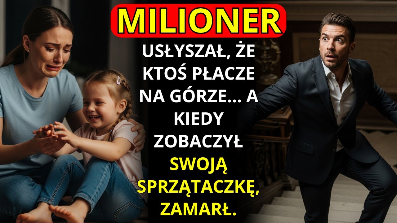 MILIONER USŁYSZAŁ, ŻE KTOŚ PŁACZE NA GÓRZE… A KIEDY ZOBACZYŁ SWOJĄ SPRZĄTACZKĘ, ZAMARŁ.