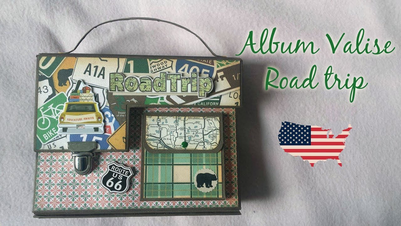 Pr&eacute;sentation de mon album scrap valise 