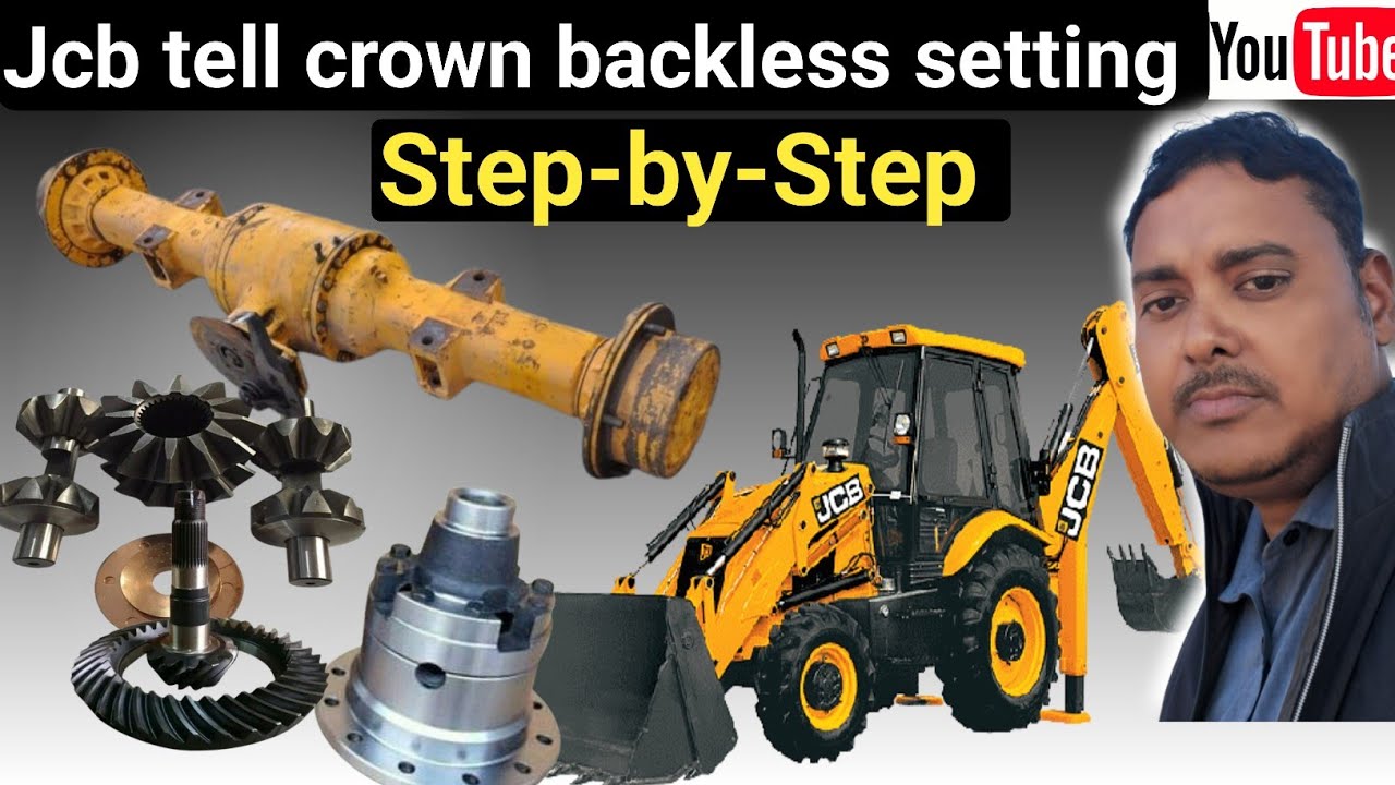 Jcb rear axle tell crown fitting | jcb rear axle back less setting kaise kare