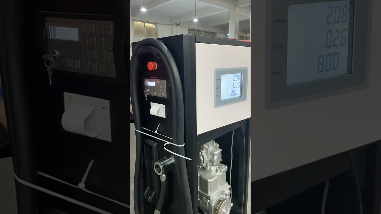Well quality we done !Small type fuel dispenser doing test !