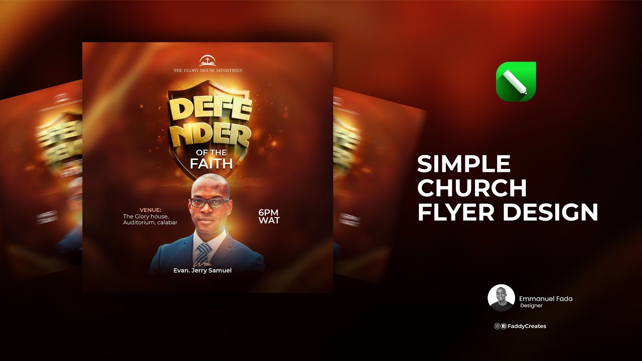 Amazing Church Flyer Design Using CorelDraw | 2024