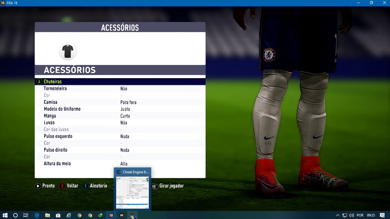 Colocar chuteiras fifa 18