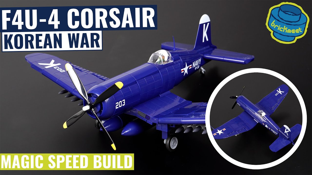New & Bigger - F4U-4 Corsair - Korean War - COBI 2417 (Speed Build Review)