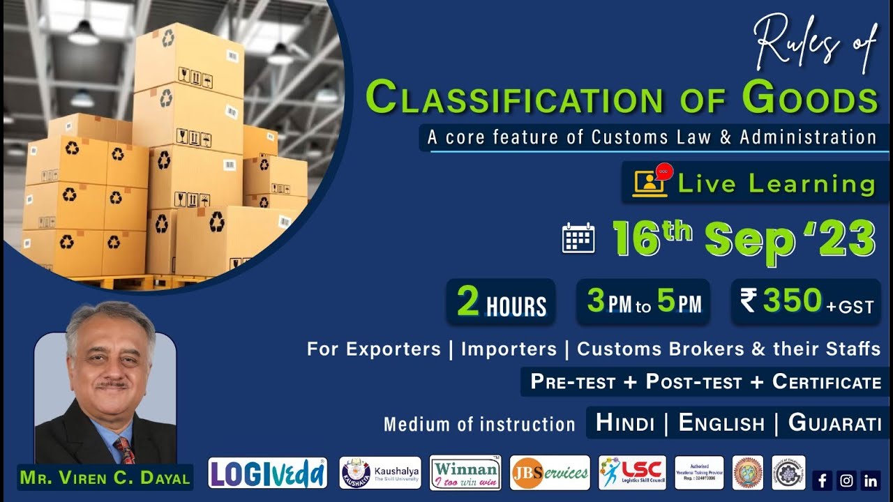 Rules of Classification Of Goods | Mr.Viren C. Dayal