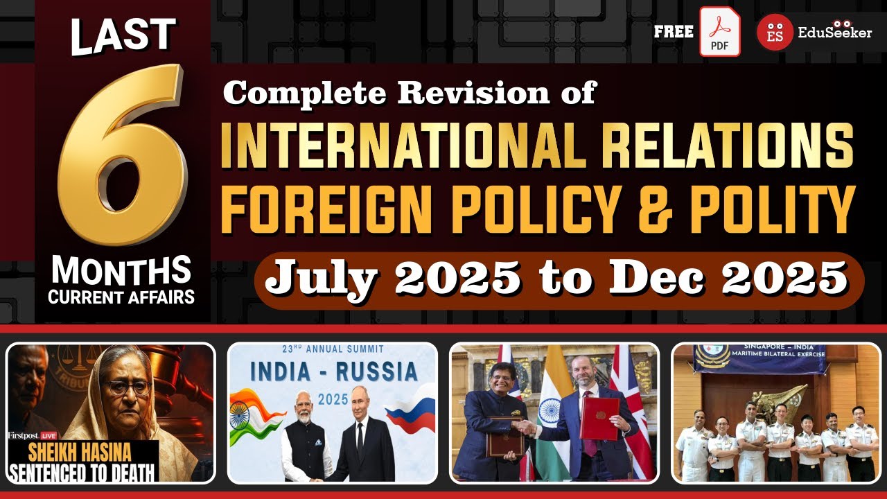 Complete Revision of Last 6 Months Current Affairs of IR, Foreign Policy and Polity | NET-JRF