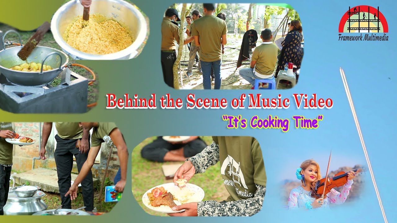 Behind the scene at shooting spot of Framework Multimedia ||  Like a food festival video on Set ||
