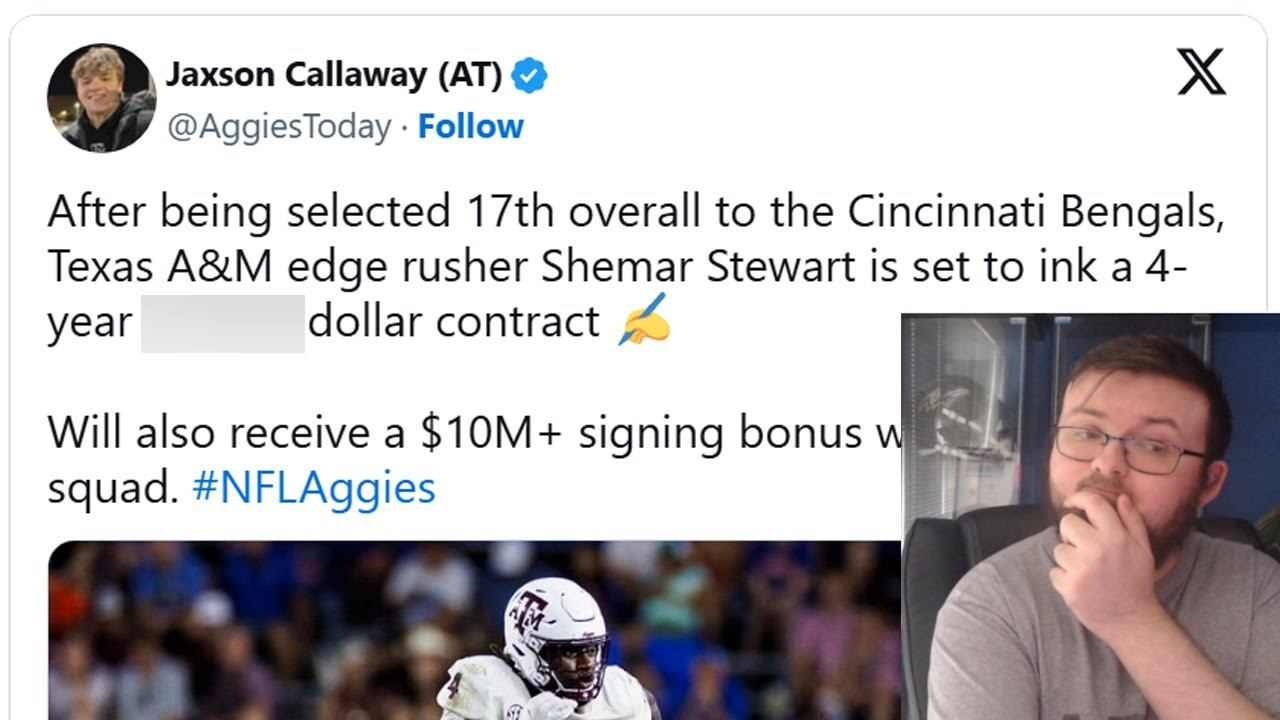 BENGALS FAN REACTS TO HOW MUCH SHEMAR STEWART IS MAKING ON HIS ROOKIE CONTRACT!!!