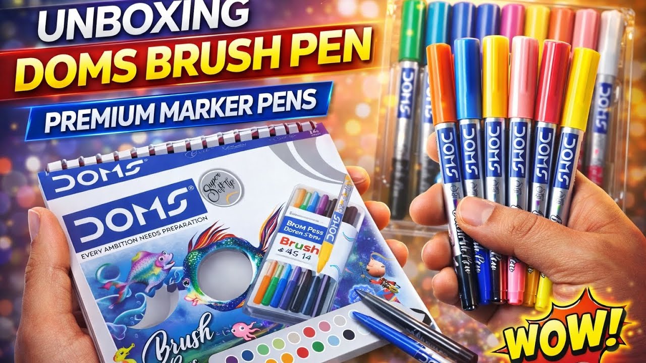 This doms brush pen is garbage 🤮|unboxing doms brush pen 