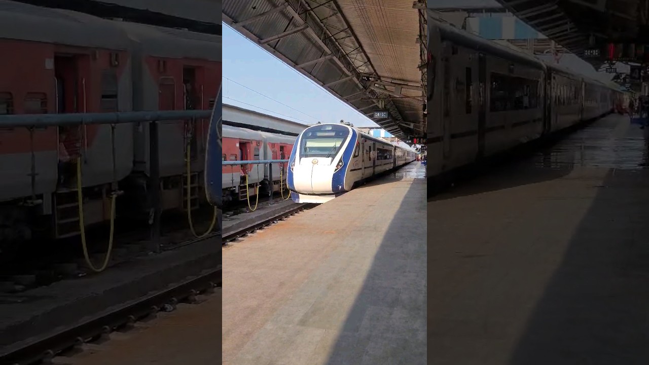 Vande Bharat Express At Itarsi Railway Station ( Kamlapati to rewa ) #vandebharatexpress #itarsi