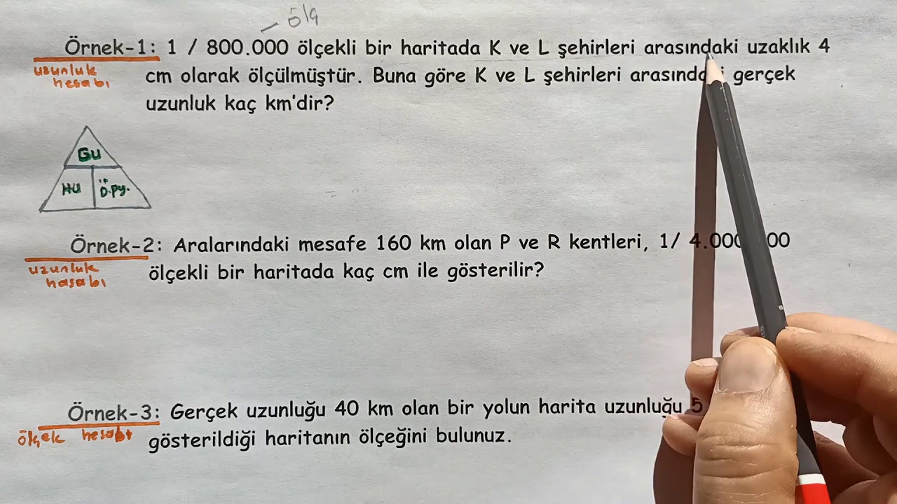 ÖLÇEK, UZUNLUK-ALAN-EĞİM HESABI (9. Sınıf Coğrafya AYT-TYT)