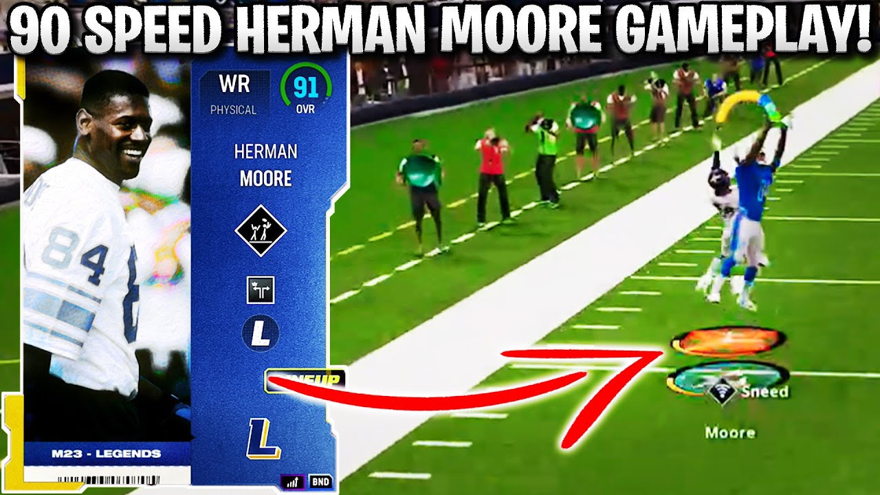 90 SPEED HERMAN MOORE! LEGEND HERMAN MOORE GAMEPLAY! | MADDEN 23 ULTIMATE TEAM