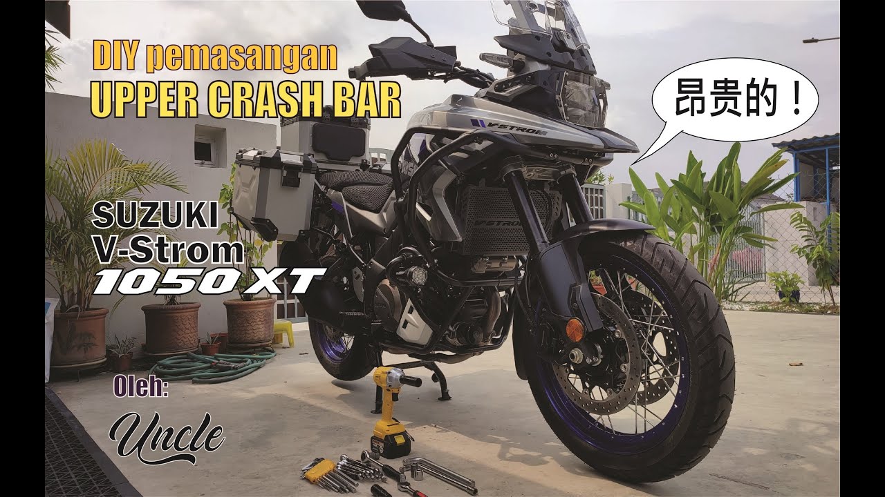DIY pemasangan upper crash bar Suzuki V-Strom 1050XT