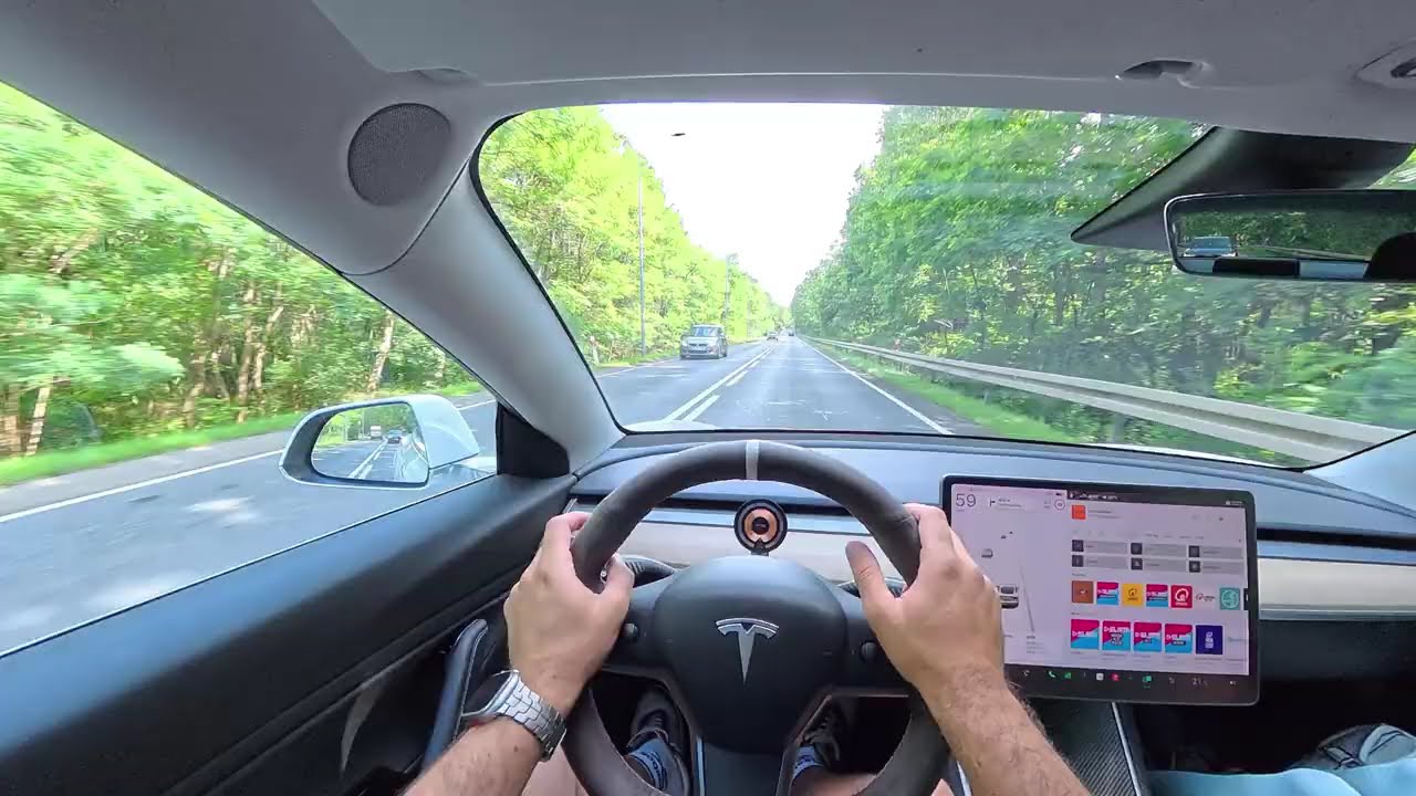 Full Tesla POV Time-Lapse | Starachowice → Łysa Góra | Electric Road Trip  #tesla #pov #timelapse