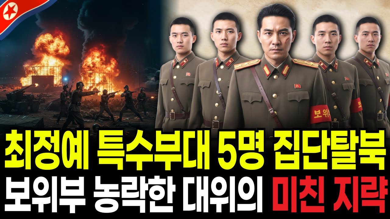 판문점 최정예 특수부대 5인 집단탈북, 북한 전체를 발칵 뒤집어놓은 대위의 미친 지략 | 탈북민사연 | 탈북스토리