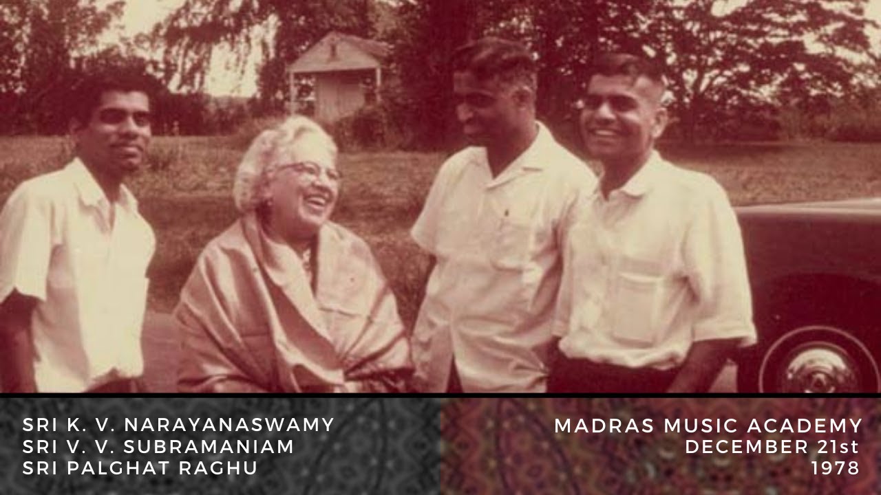 K V Narayanaswamy - Music Academy, Madras, 1978