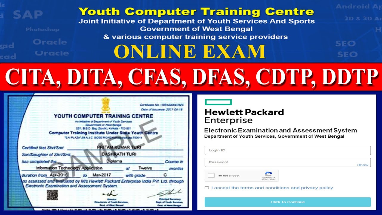 CITA & DITA Online Exam Live | West Bengal Youth Computer Training Centre Online Exam | wheebox.com
