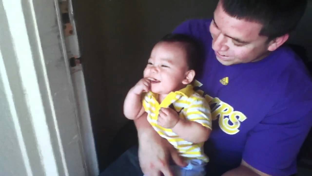 My hysterical nephew laughs at explosions