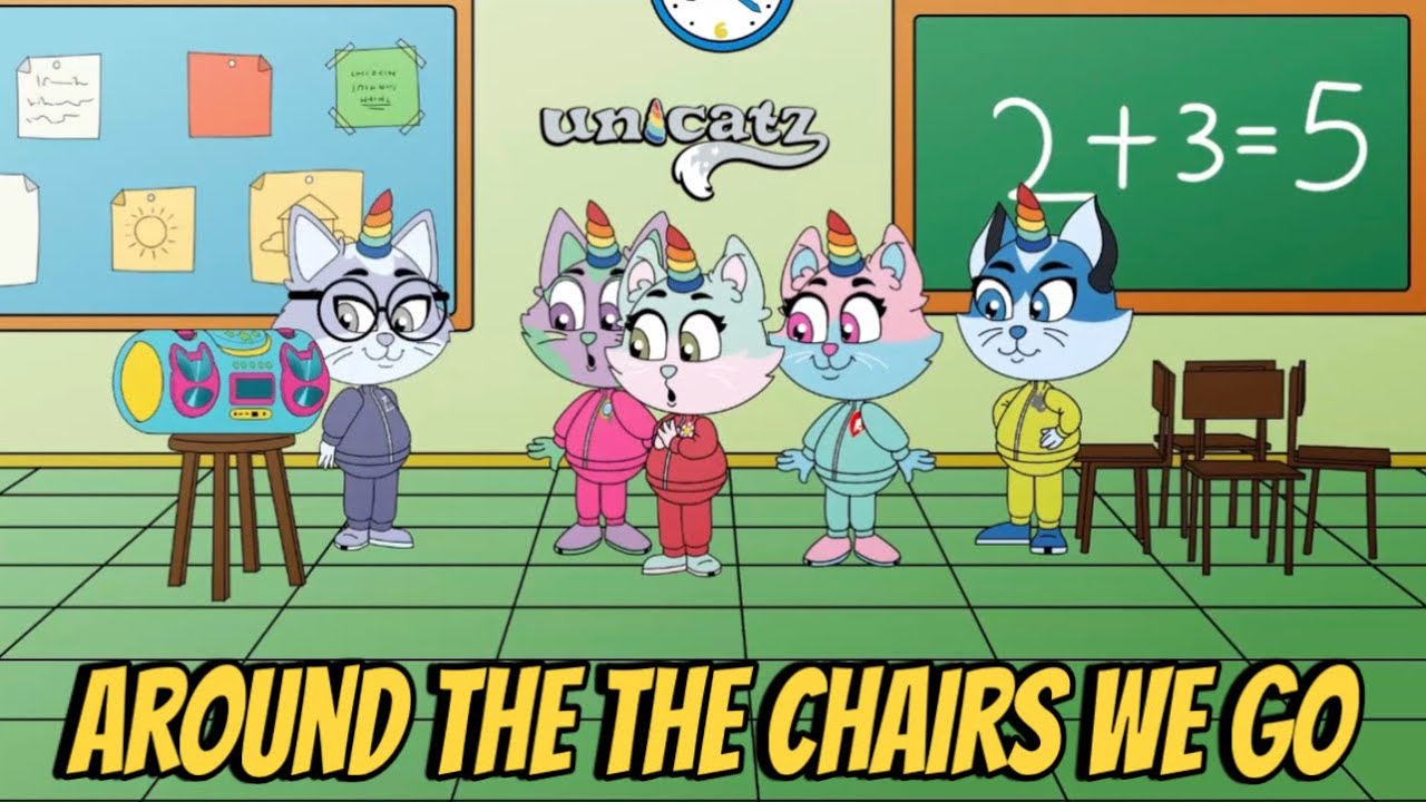 Unicatz - Around The Chairs We Go (музыкальное видео о стульях) Сделано для детей