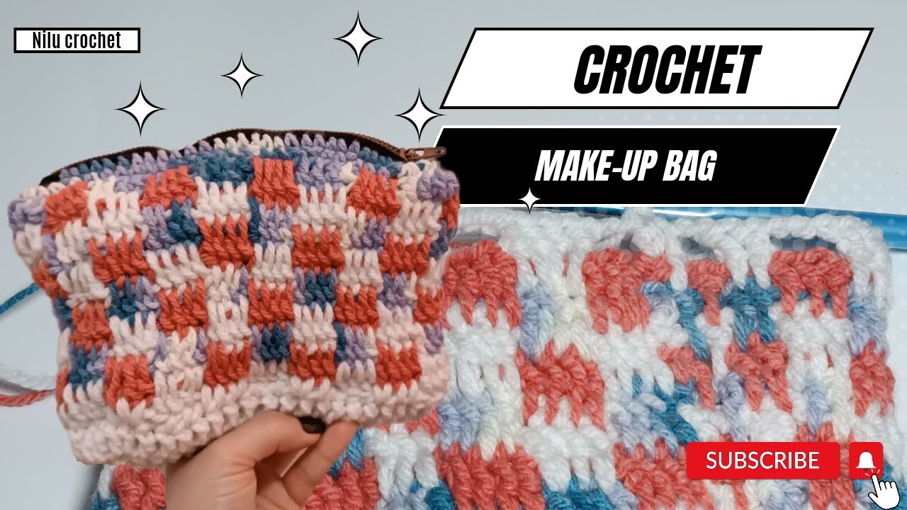 💯 Amazing crochet make-up bag 🛍️ step by step - easy Crochet Cosmetic bag  #crochet  #diy