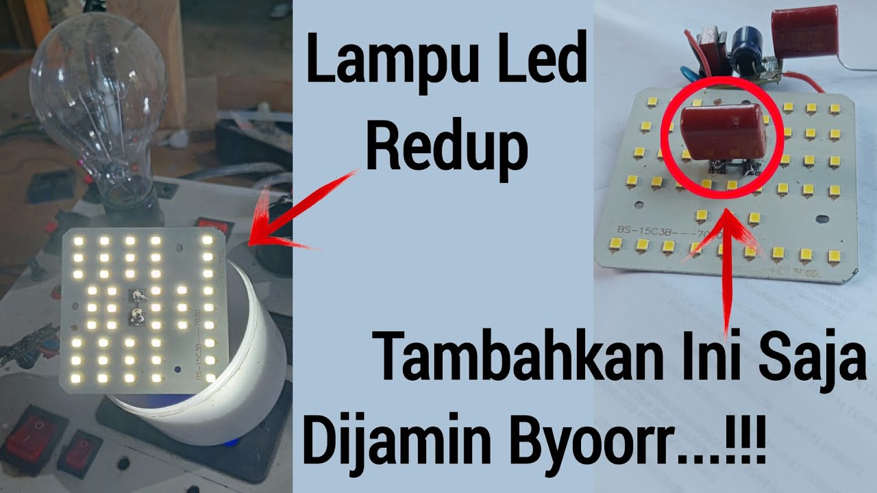 Lampu led redup servis sendiri aja gampang kok , ini rahasia tukang servis lampu