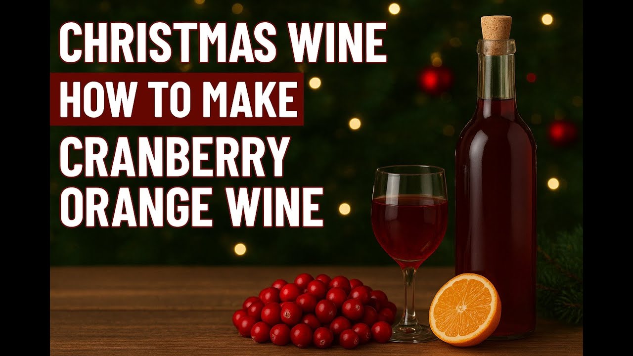 Christmas Wine Part #2 - How to Make Cranberry Orange Wine! #winemaking #wine