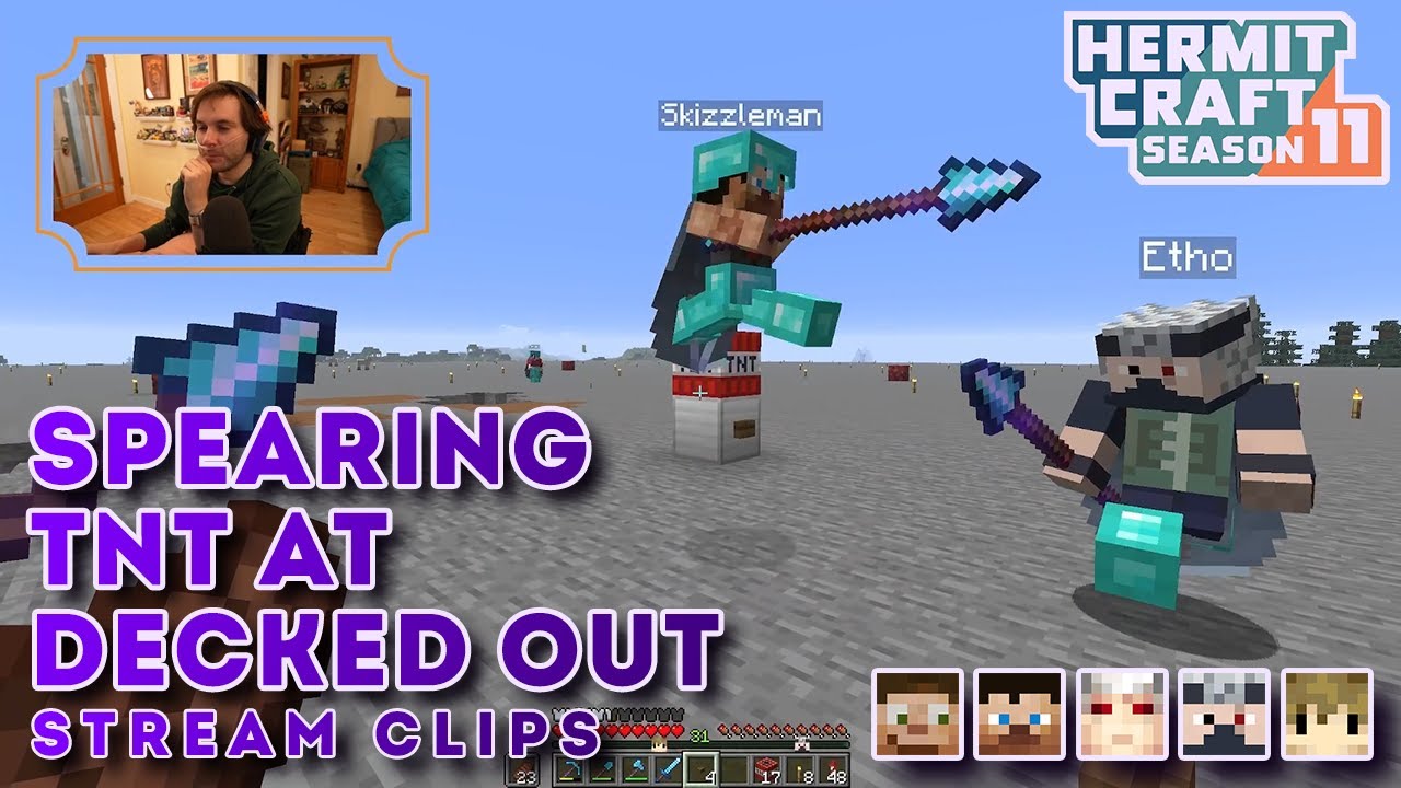 Spearing TNT at Decked Out | Stream Clips | Hermitcraft Season 11