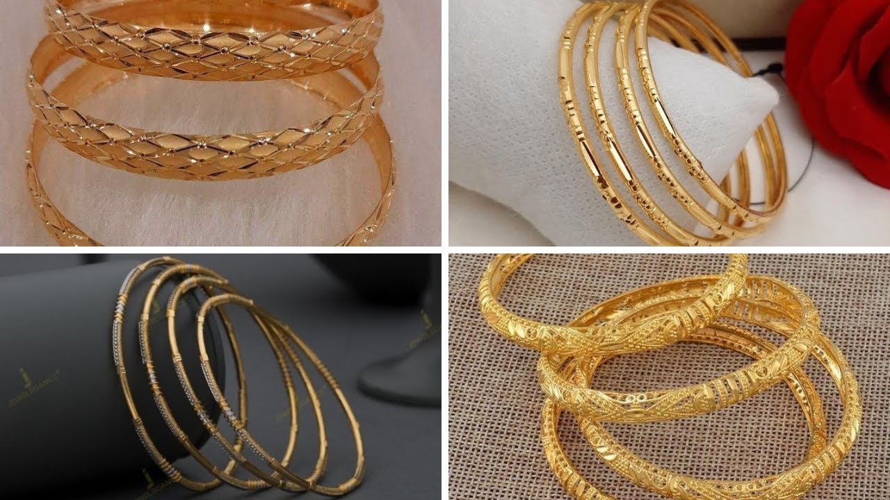 Latest light weight gold bangles designs 2023 | Platinum bangles designs | Gold plated bangle design