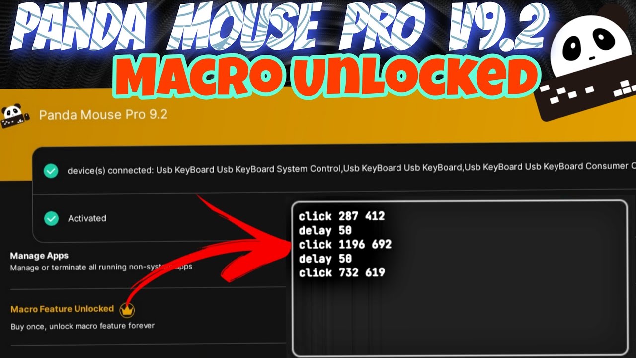 Unlock Macro on Panda Mouse Pro Latest Version | Set Fast Emote & Sit Up Gloo Walls