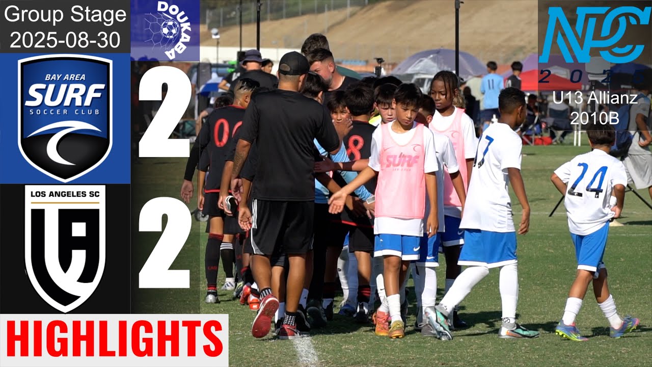Clutch Free Kick Equalizer! | Bay Area Surf 13B 2-2 LASC 13B | Nat'l Prem Cup U13 | 2025-08-30 | HL