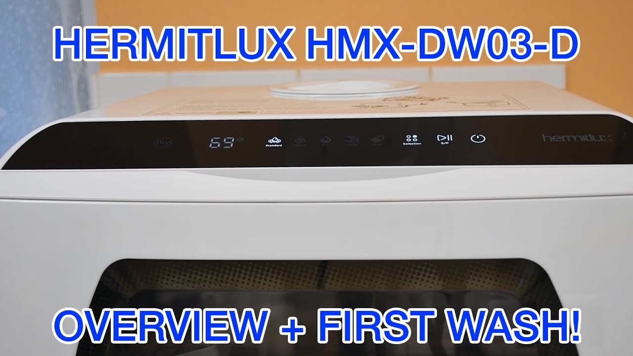 HERMITLUX HMX-DW03-D OVERVIEW + FIRST WASH 🍽🌊 #dishwashers #appliances #overview