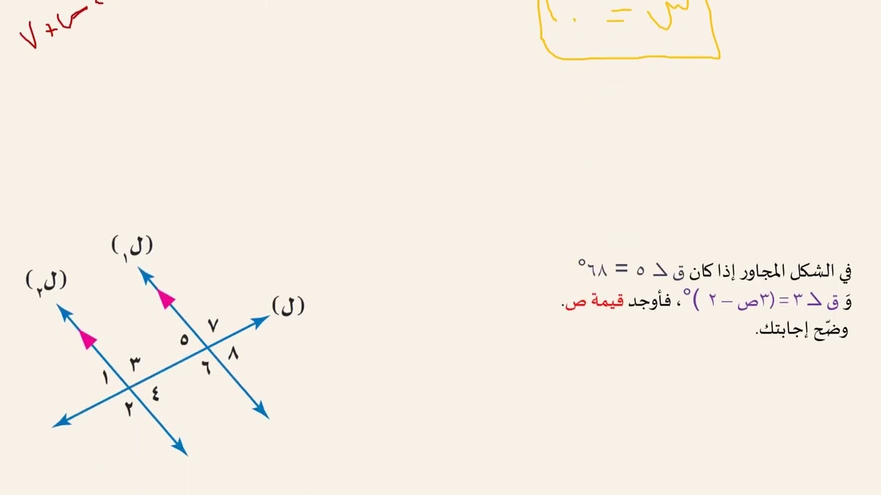 الزوايا و المستقيمات المتوازية