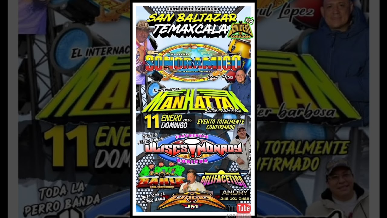 SONIDO MANHATTAN EN SAN BALTAZAR TEMAXCALA  DOMINGO 11 ENERO 2026 CD.COMPLETO VOL.1