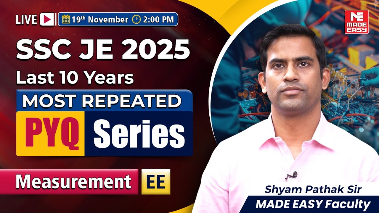 SSC JE 2025 | Measurement Most Repeated PYQs | Last 10 Years Analysis | EE Live Class!