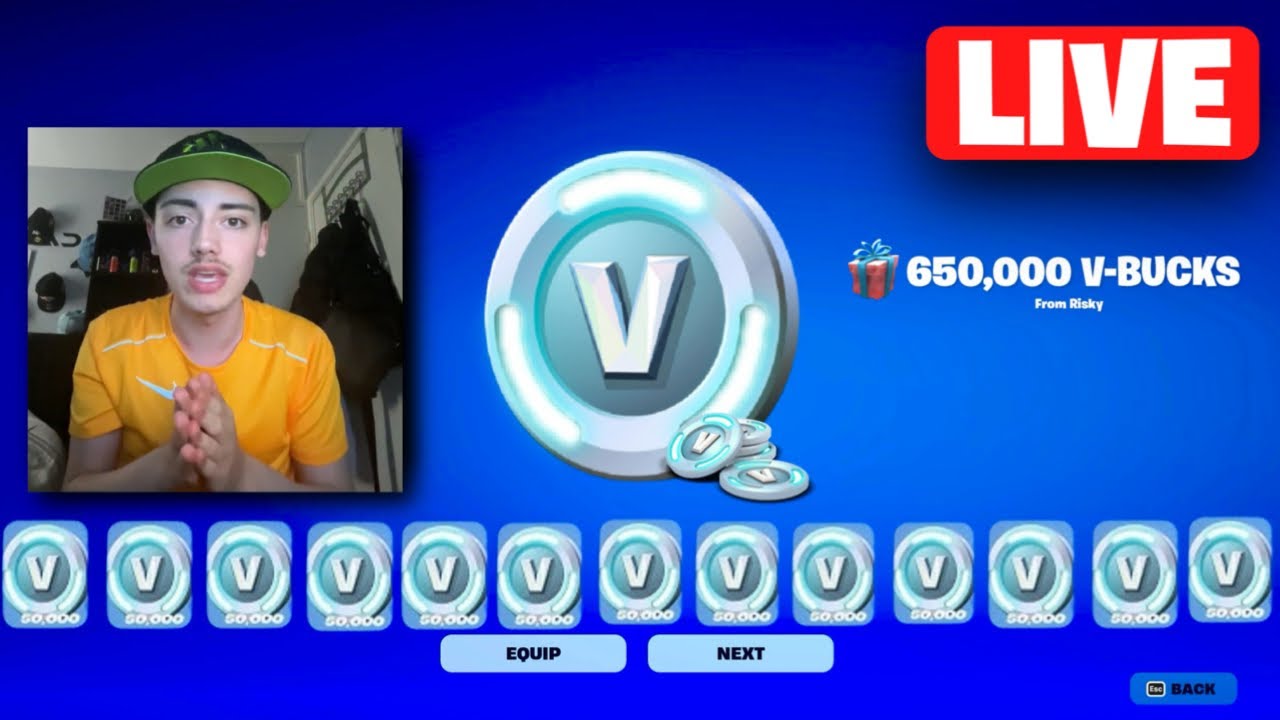 🔴 FREE 150,000 VBUCKS GIVEAWAY LIVE! (FORTNITE LIVE GIFTING EVERYONE!)