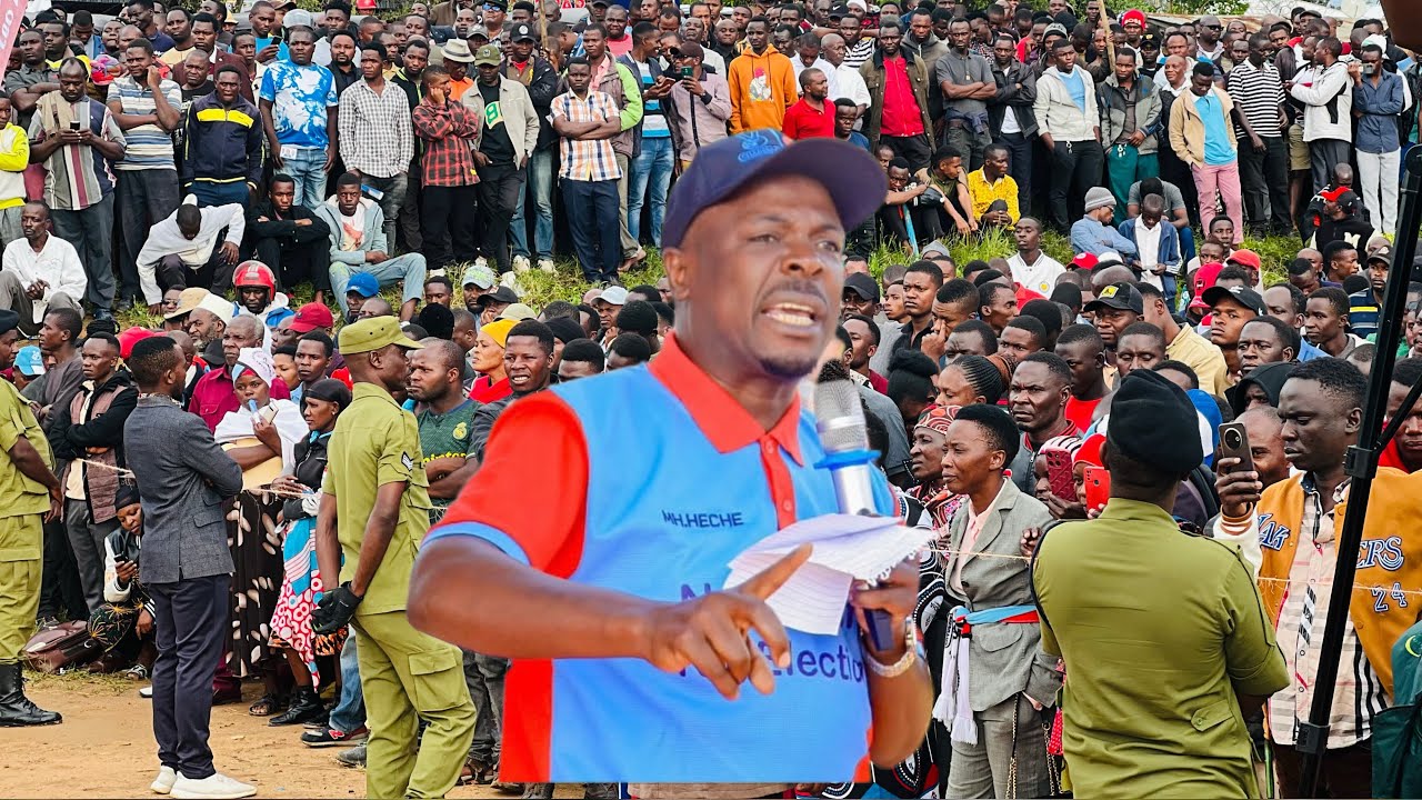 KWA MOTO JOHN HECHE ATEMA NONDO IRINGA MBELE YA POLISI NA TUNDU LISSU KWENYE MKUTANO WA CHADEMA