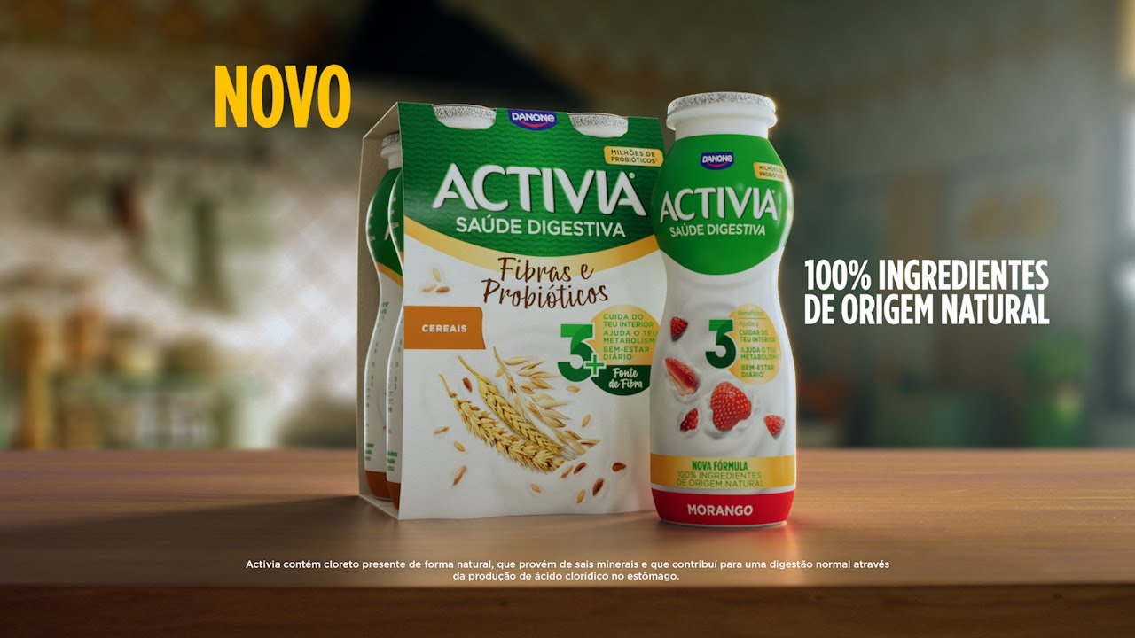 Novos Activia Líquidos - Com 100% Ingredientes Origem Natural