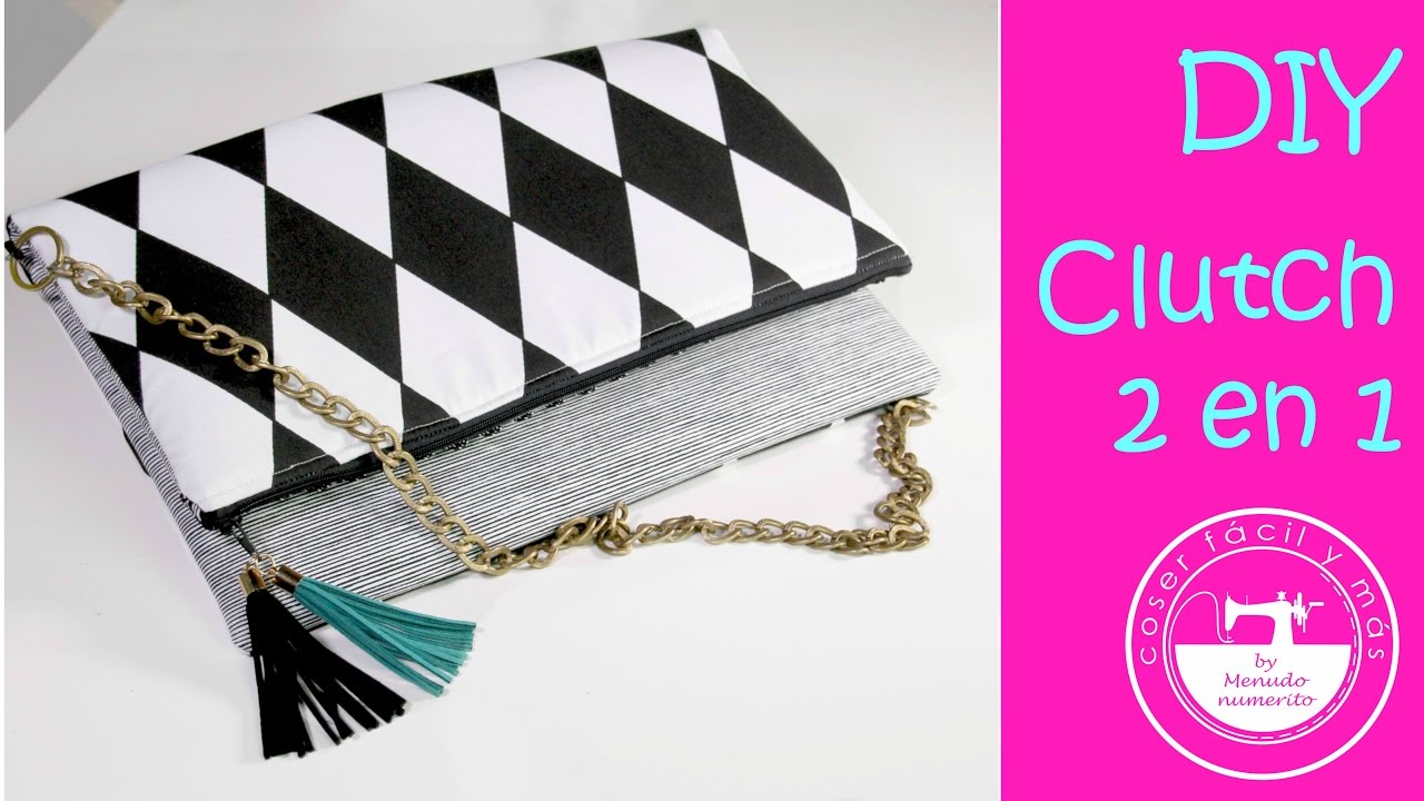 Costura: un bolso clutch reversible muy fácil