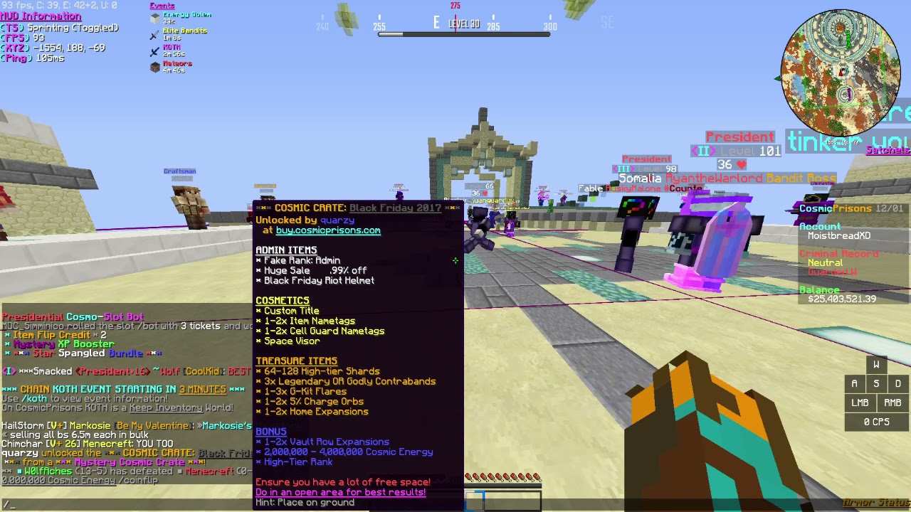 Cosmic prisons Insane ICF Luck