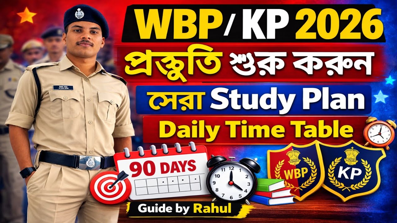 WBP KP 2026 প্রস্তুতি শুরু করুন | সেরা Study Plan ও Daily Time Table 🔥🔥 