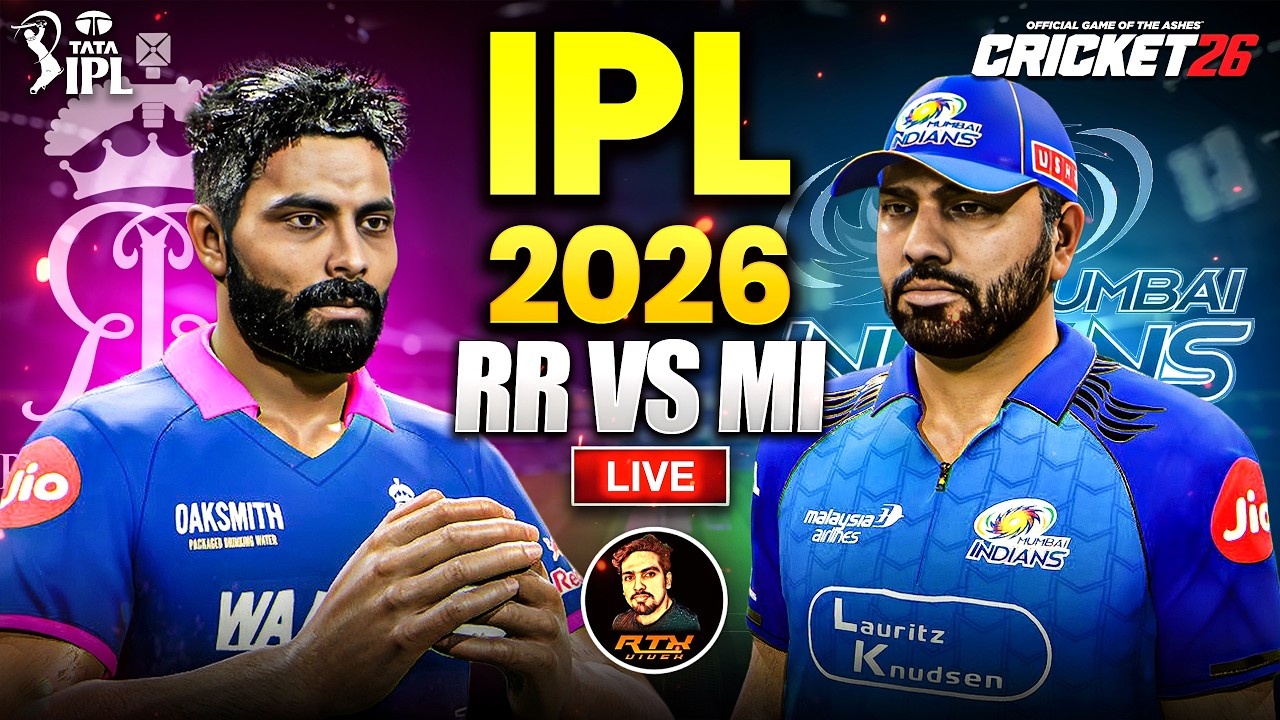 Ipl 2026⌛Rajasthan Royals vs Mumbai Indians💪 Match Live🔴| Cricket 26 Live | RtxVivek
