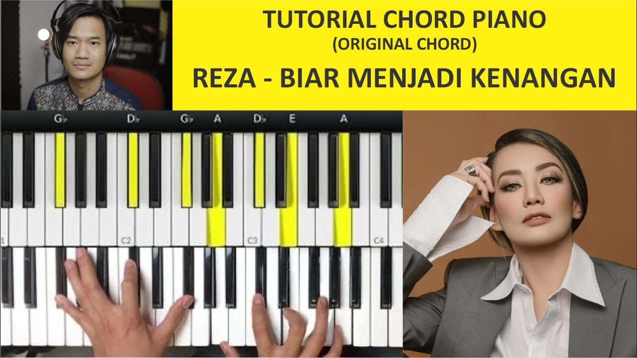 Tutorial Piano Reza & Masaki Ueda - Biar Menjadi Kenangan (Chord Asli)