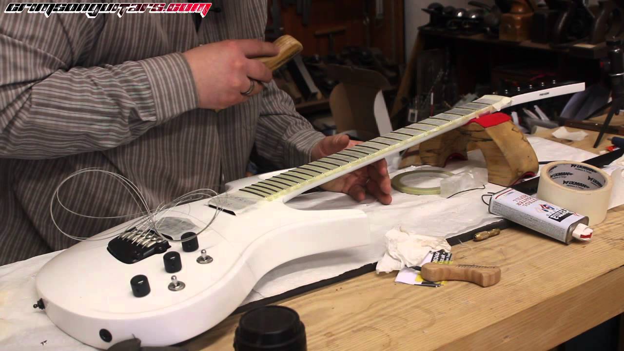 Tutorial Ep 2 of 2 - How to level and crown the re-glued frets of a Parker guitar