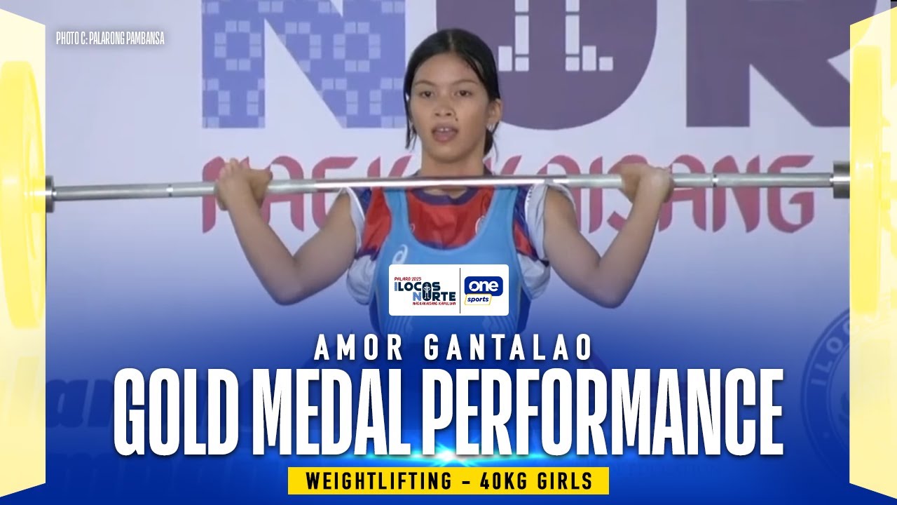 Amor Gantalao SECURES GOLD in 40kg Girls Weightlifting | Palarong Pambansa 2025