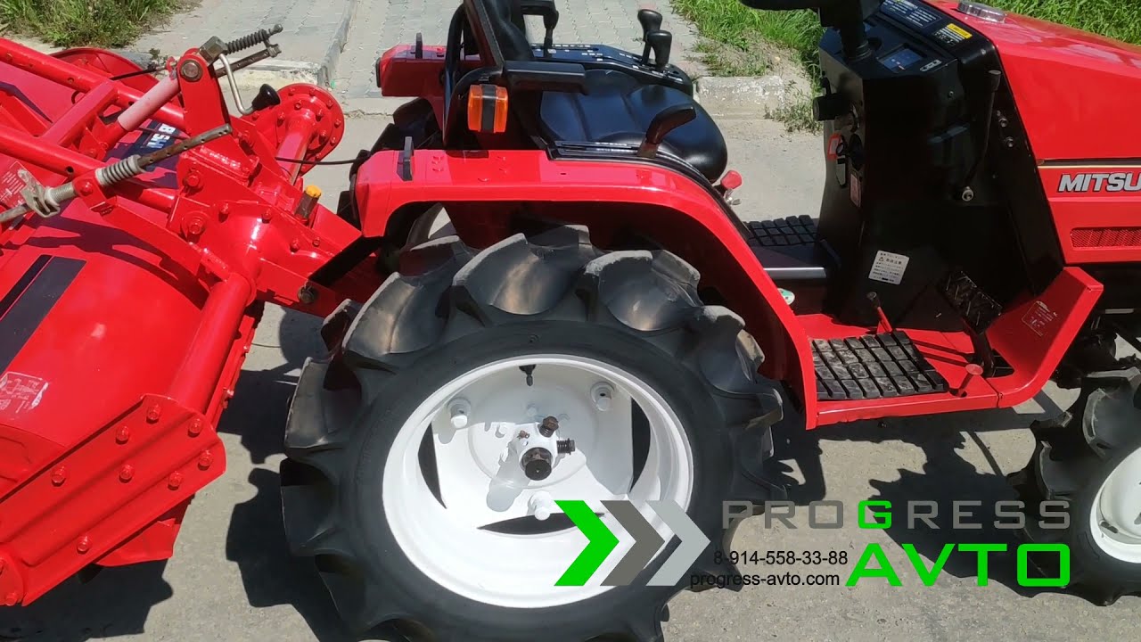 Видео трактора MITSUBISHI MT155 за 400 000 руб. PROGRESS-AVTO почвенная фреза, плавающий режим Тула