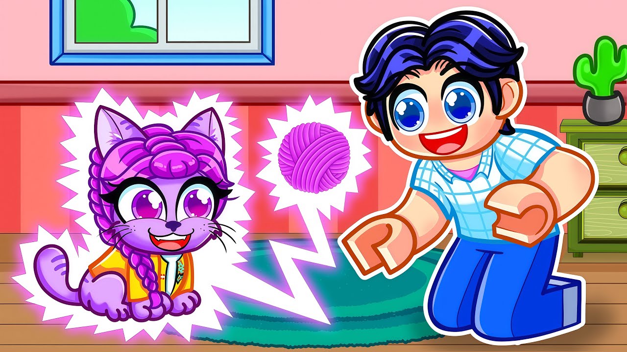 Baby RUMI Plays as a HELPFUL KITTEN in Roblox! | Kpop Demon Hunters