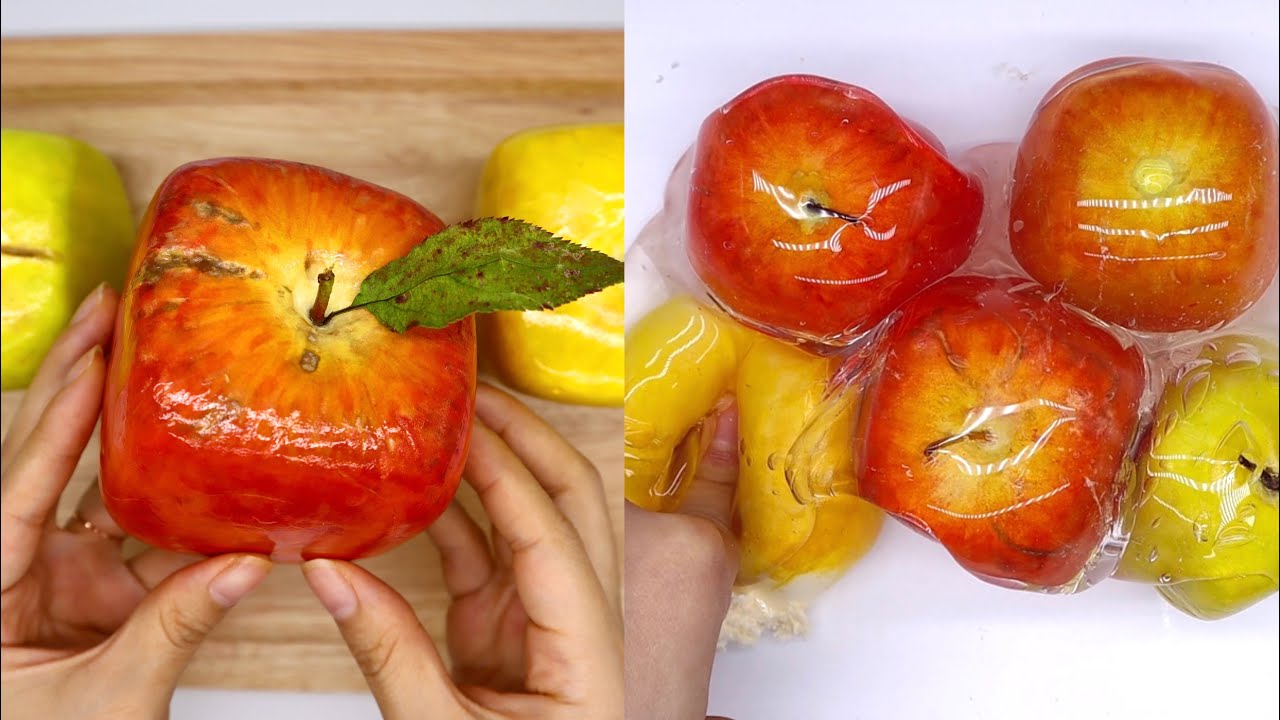 🍎네모사과 부수기! Square apple Clay cracking!