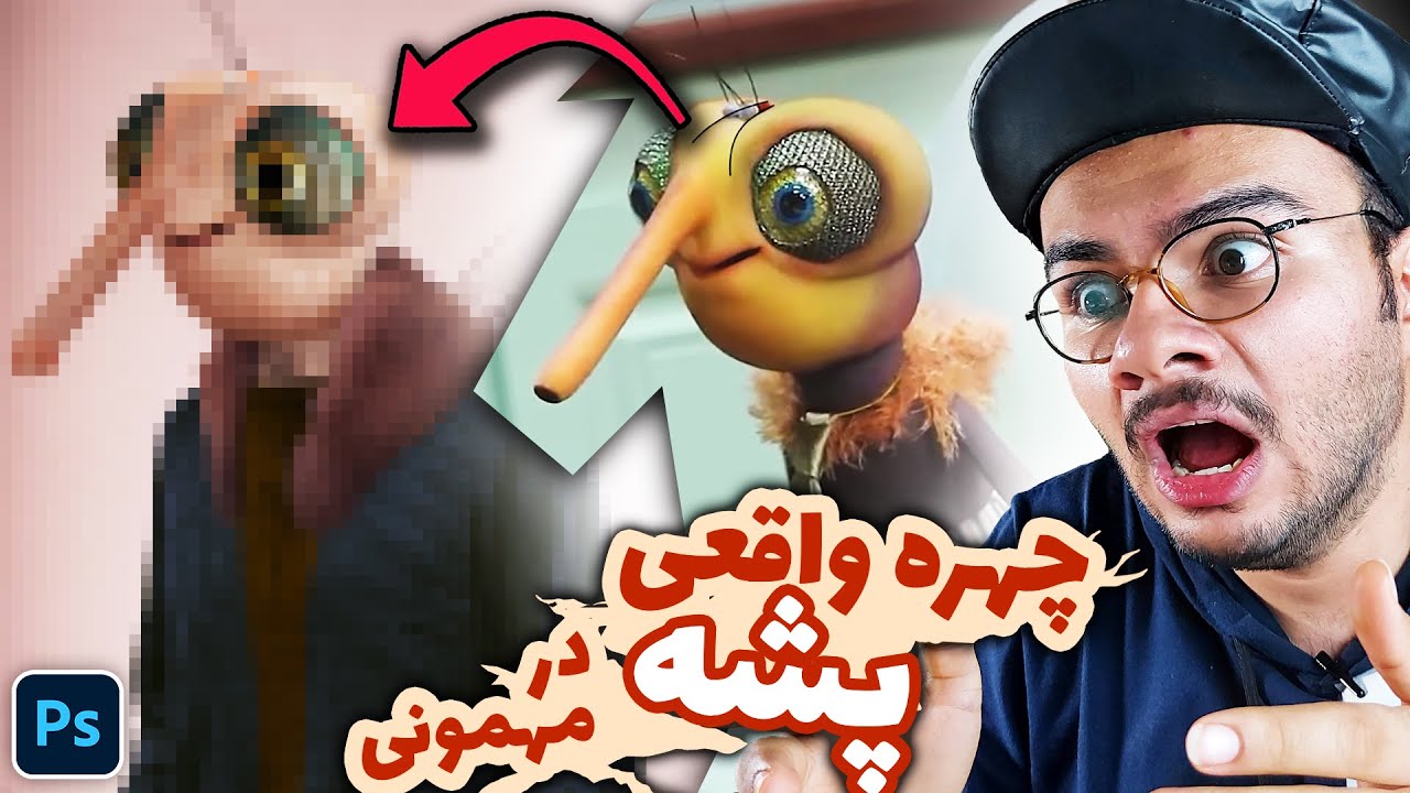 طراحی چهره واقعی پشه برنامه مهمونی در فتوشاپ
