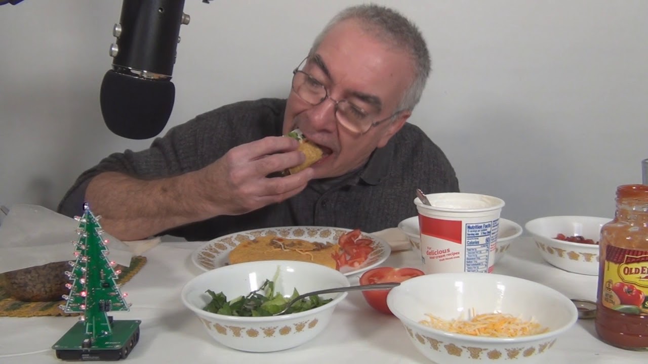ASMR Eating Thanksgiving Day Tacos No Talking