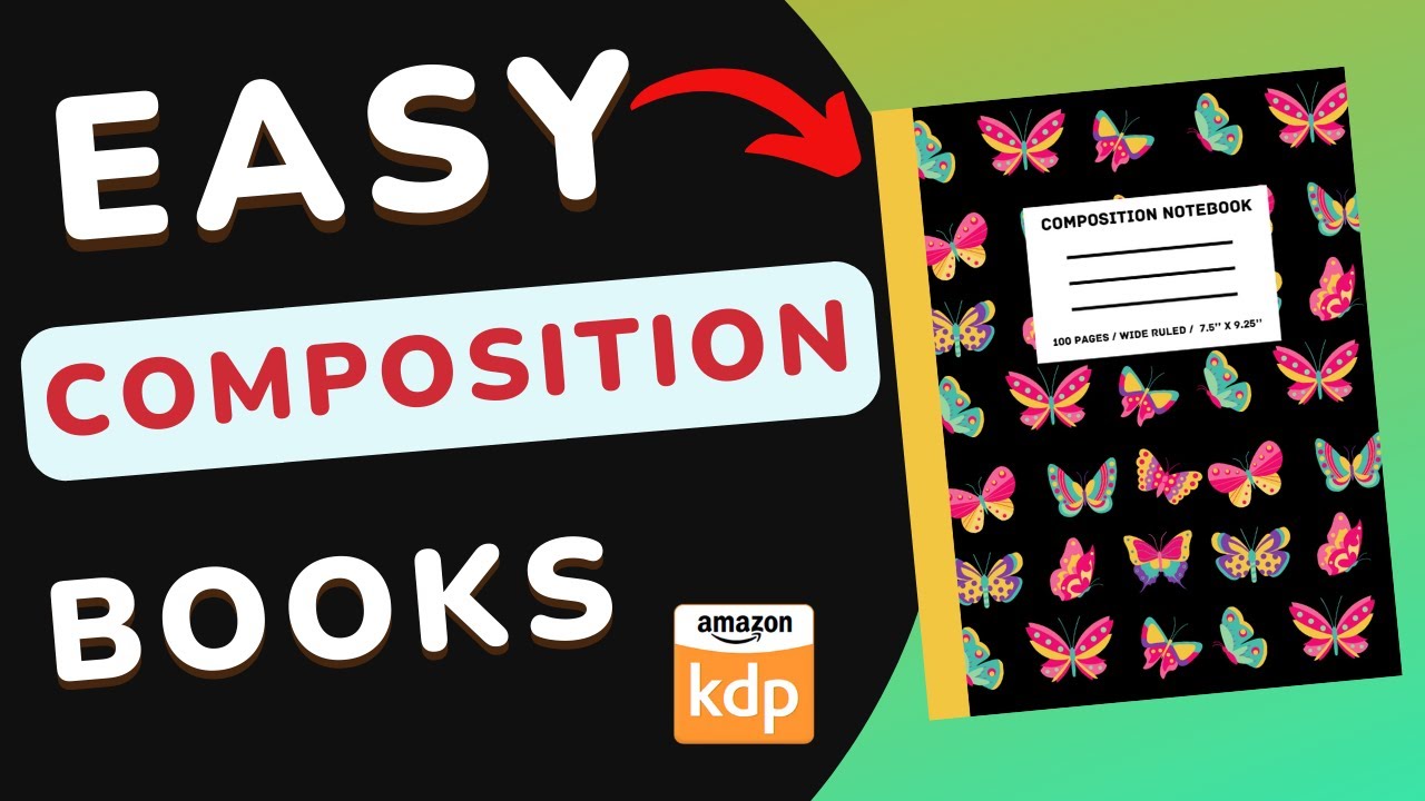 Create a KDP Composition Notebook FAST And EASY Using Canva and FREE interiors.